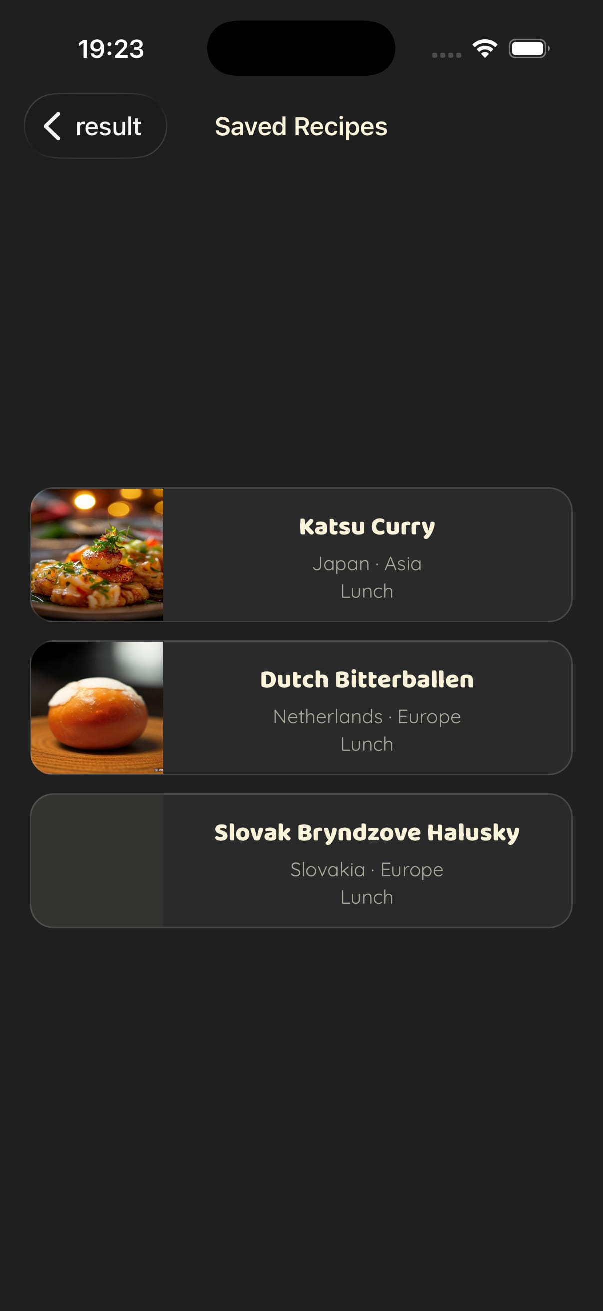 Saved Recipes