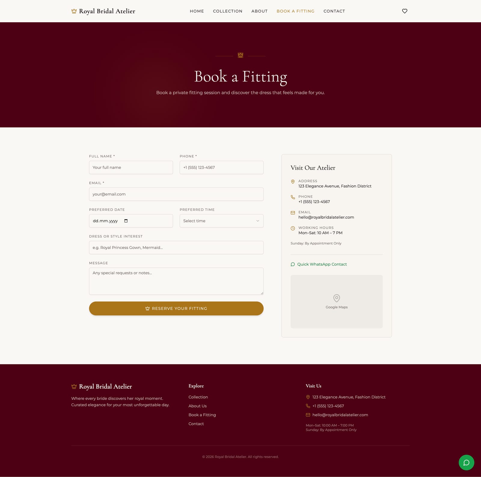 Book a Fitting